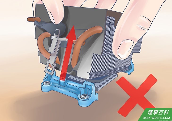 Step 3 安装散热器后避免卸下。