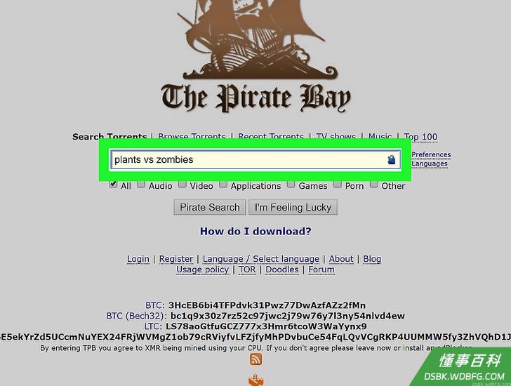 Step 2 在网站搜索栏输入与下载内容相关的关键词。