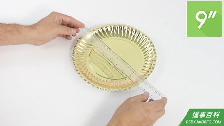Step 1 在桌上放一个纸盘子。