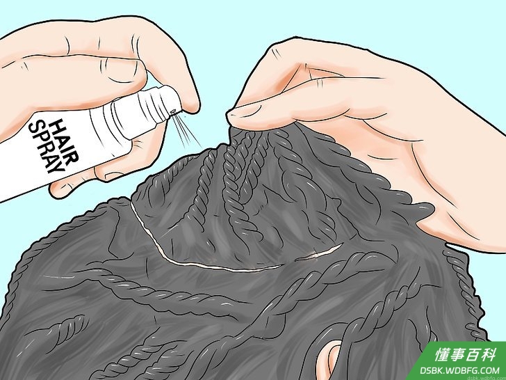Step 3 每天喷一点液状的润发乳。