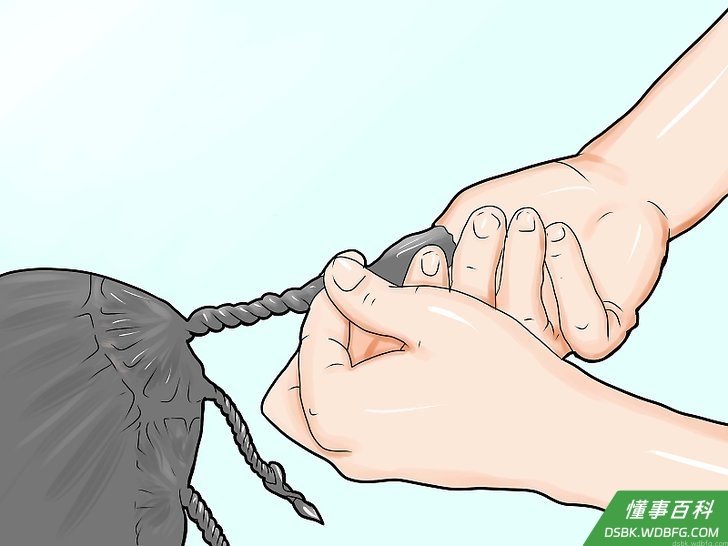 Step 6 对剩余的头发重复这样的操作过程。