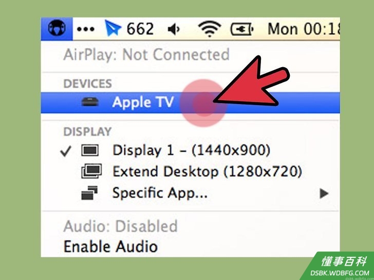 Step 5 从下拉列表中选择您的Apple TV。