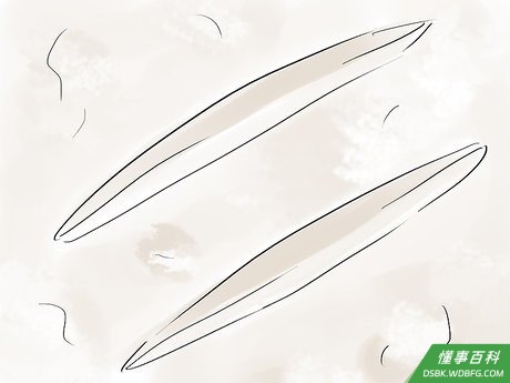 Step 6 在石头上刻出几条平行的小槽。