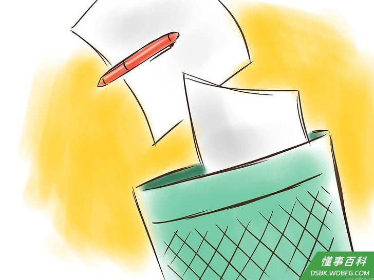 Step 4 在附近放一支笔和纸。