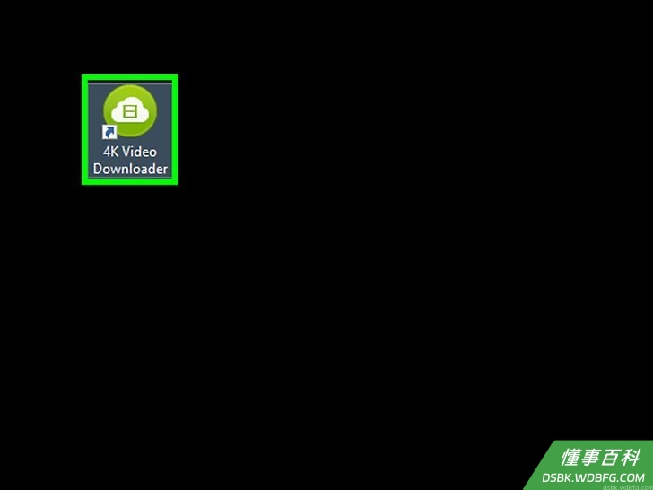 Step 7 单击或双击4K Video Downloader 图标，背景是绿色的，上面有一朵白云。