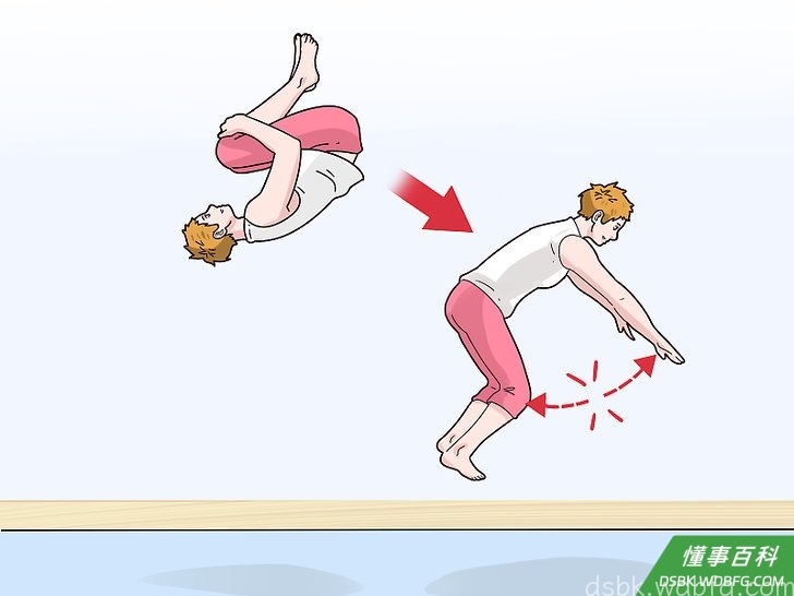 Step 6 翻转结束时,松开小腿。
