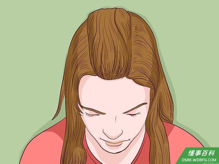 Step 2 用梳子将头发分区。