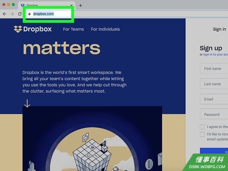 Step 1 在网页浏览器上，前往 https://www.dropbox.com/...