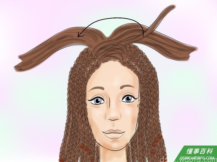 Step 6 编到头顶时会有些麻烦。