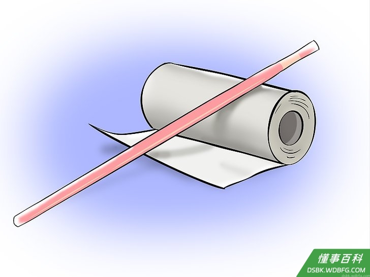 Step 9 将吸管从温水中取出，然后用纸巾将其擦干。