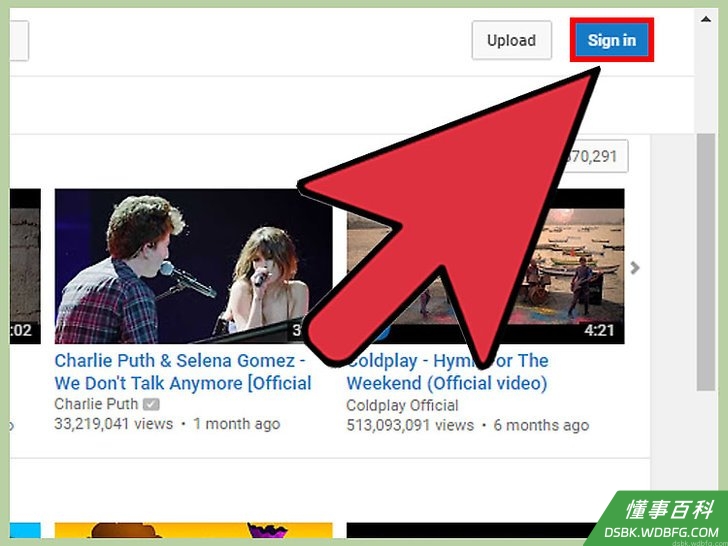 Step 1 登录YouTube帐户。...
