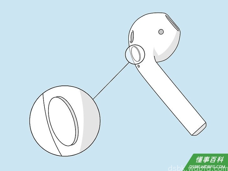 Step 1 打开AirPods充电盒,按下设备上的配对按钮。
