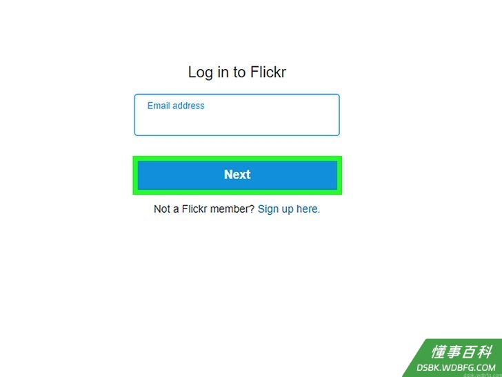 Step 1 登录Flickr账户。