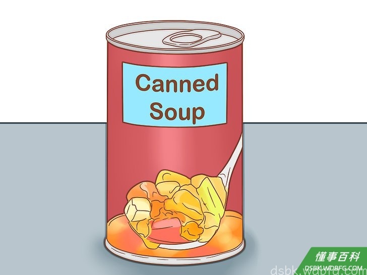 Step 3 使用罐装汤料伪造呕吐物。