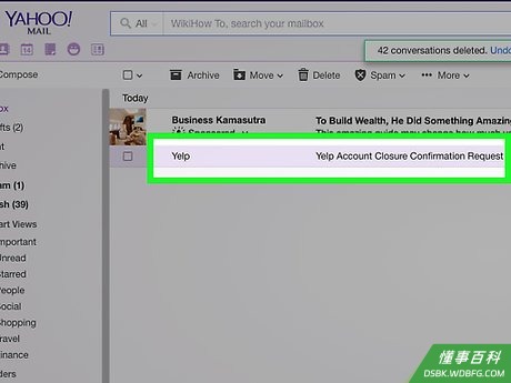 Step 7 打开来自Yelp的邮件。