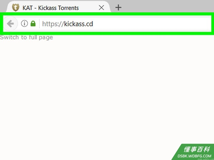 Step 1 打开Kickasstorrents网站。