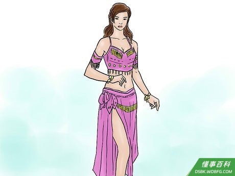 Step 2 穿上肚皮舞服装。