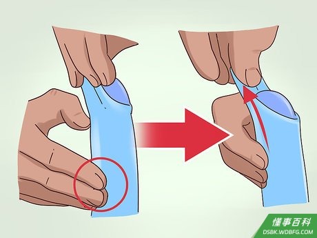 Step 5 拉伸包皮最紧的部分。