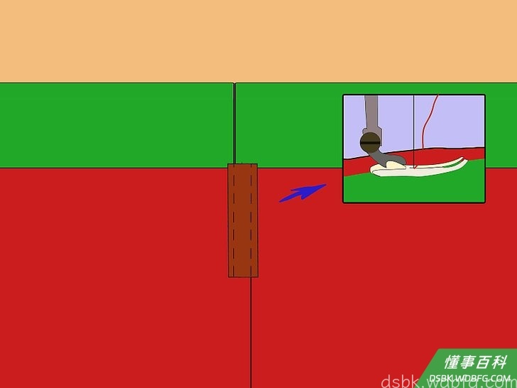 Step 4 用缝纫机将拉链缝上。