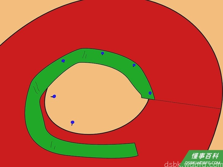 Step 7 将腰带缝到筒裙上。