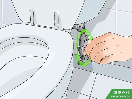 Step 2 顺时针彻底拧紧角阀。