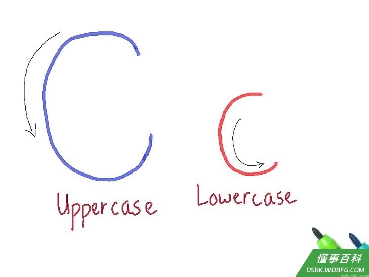 Step 3 字母c：无论是大写或小写，c的写法都一样，但小写的字母c需比大写的字母C来得小，以便c与其它小写字母尺寸相同。...