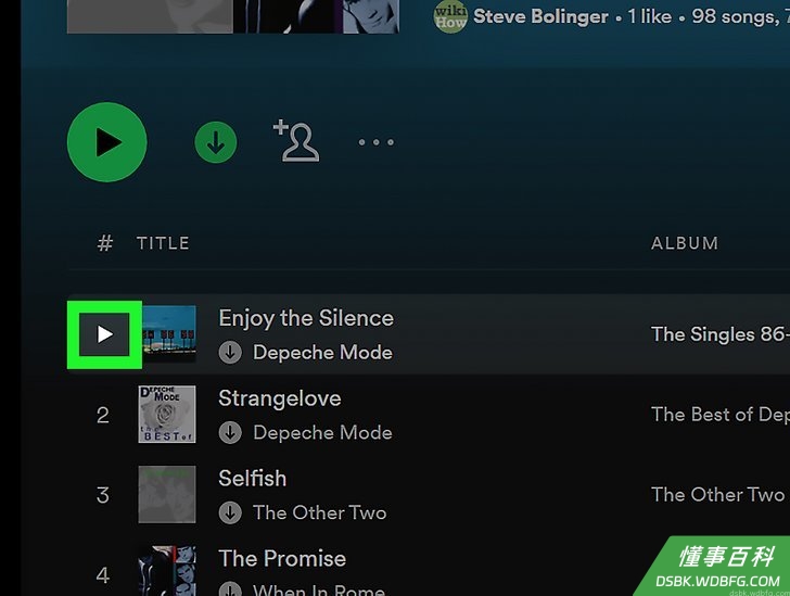 Step 5 离线欣赏Spotify音乐。