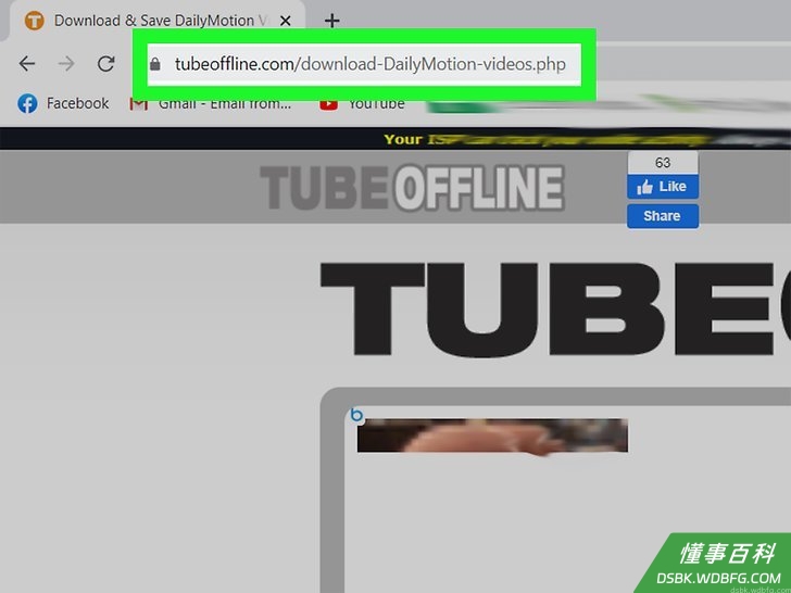 Step 5 前往www.tubeoffline.com/download-DailyMotion-videos.php...