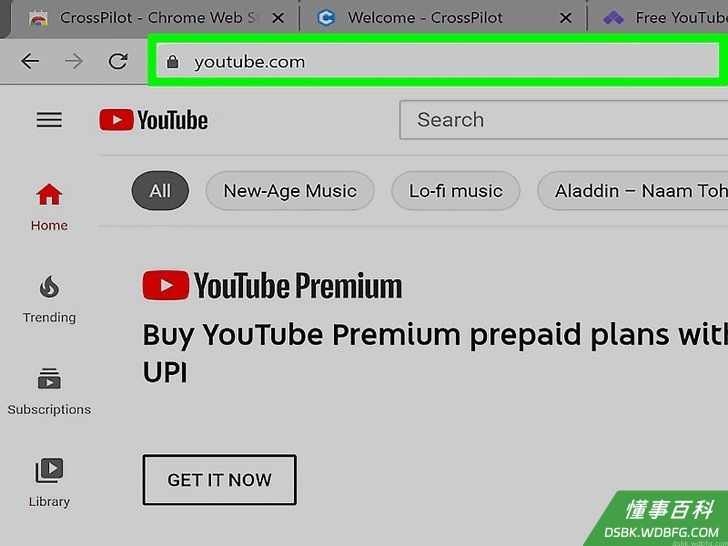 Step 2 打开网页浏览器，前往YouTube、Dailymotion、Facebook或其它视频流媒体网站。