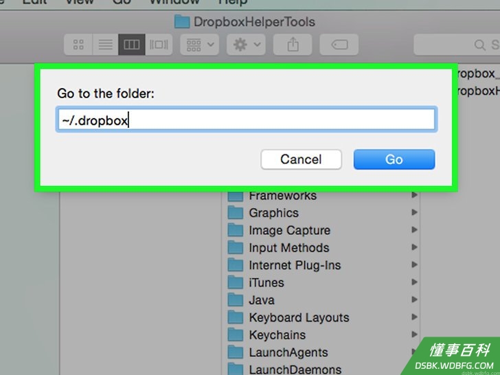 Step 2 输入Dropbox位置。