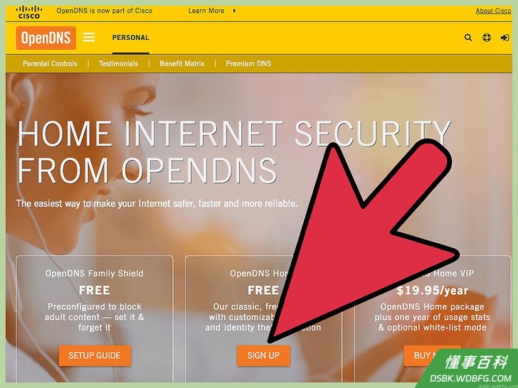 Step 1 注册免费版OpenDNS。