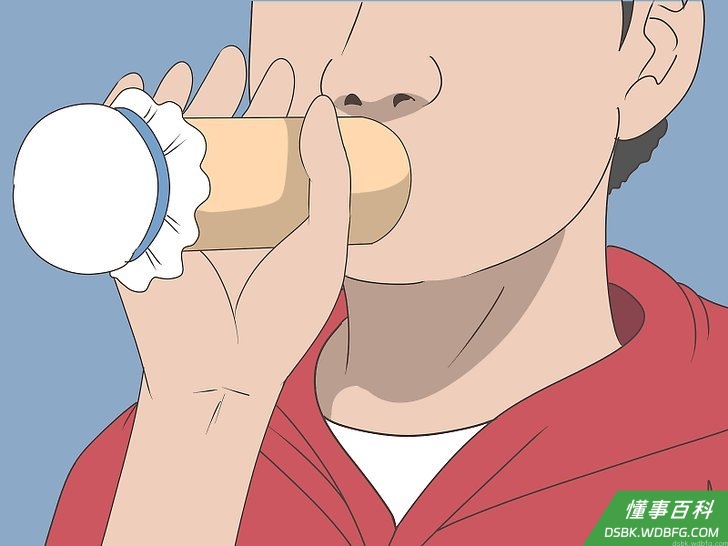 Step 3 将烟吐在过滤装置里。