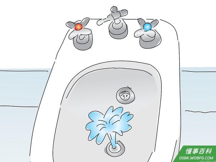 Step 3 调整温度和喷头水流强度,以达到舒适。