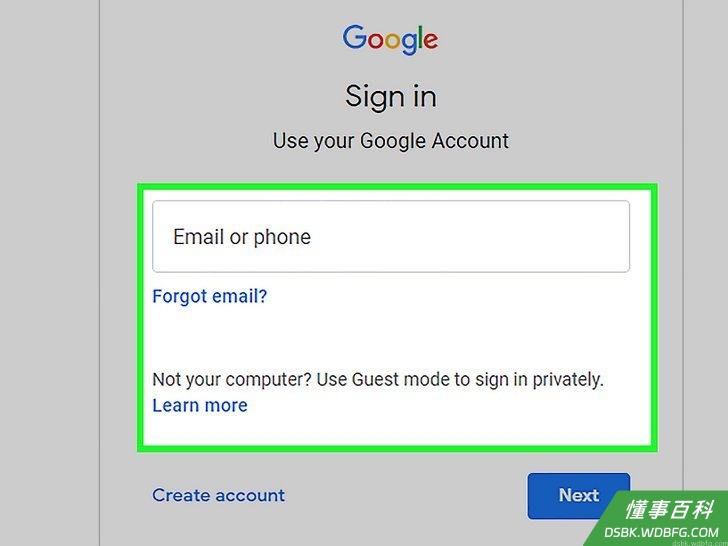 Step 1 使用你的Google账号进行登录。