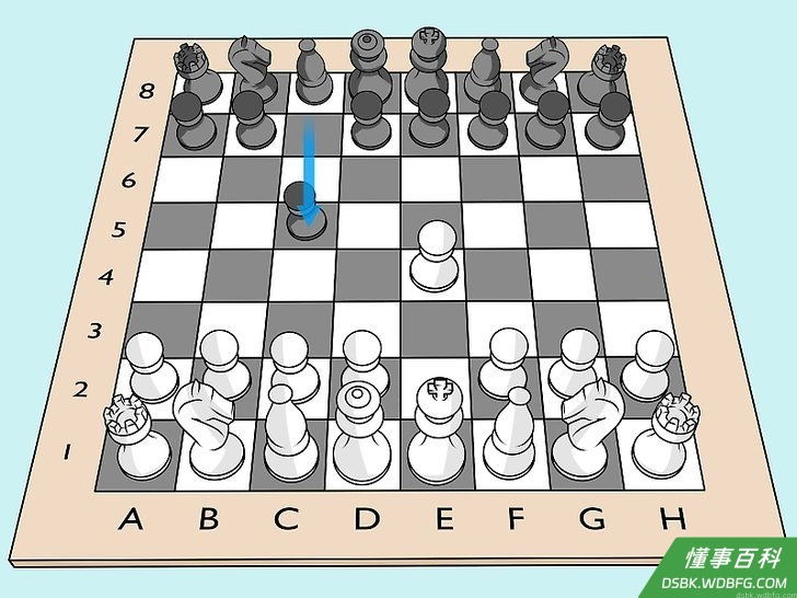 Step 1 将兵移至c5来控制d4。