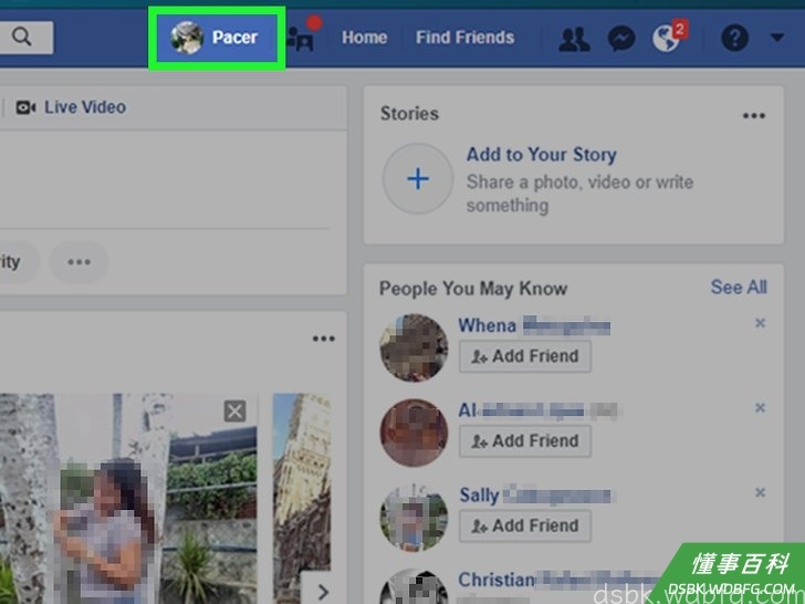 Step 3 前往你的Facebook个人主页。