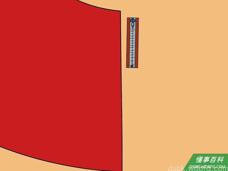 Step 3 假如你要缝制拉链,那么就把拉链摆在半环形的其中一条底边上。