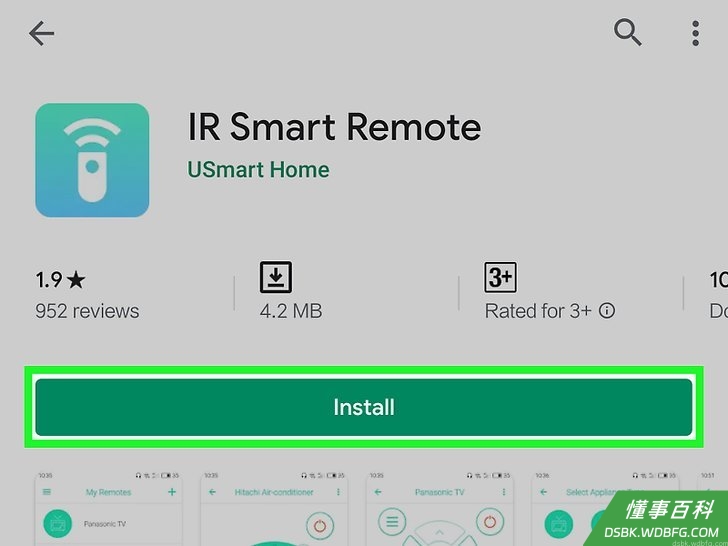 Step 2 如果还没有IR Universal Remote应用的话，先下载这个应用。