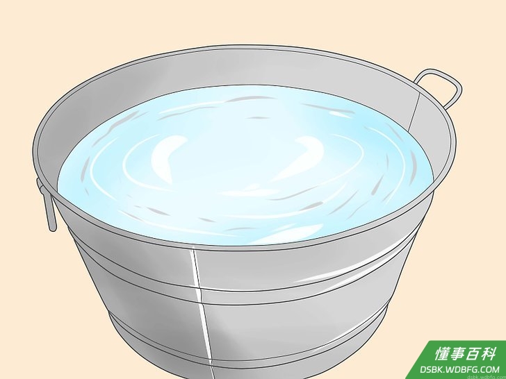 Step 1 装2盆温水。