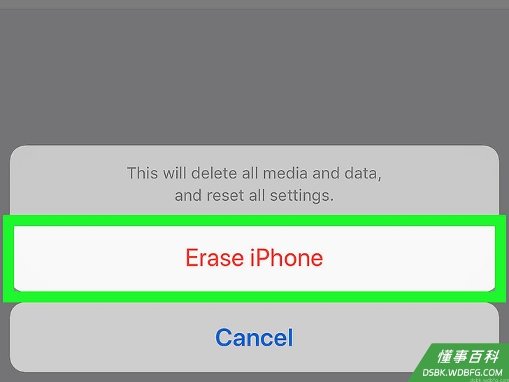 Step 6 轻触两次抹掉iPhone按钮。