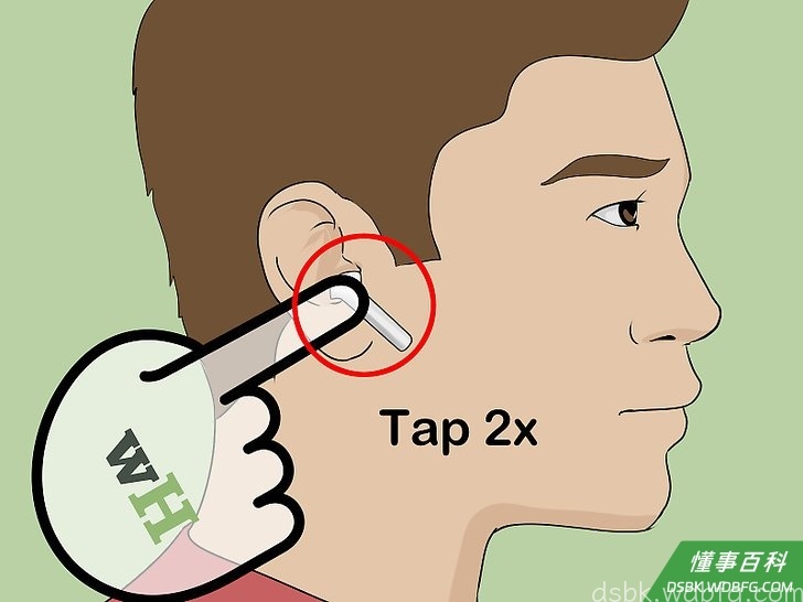 Step 3 轻按两下AirPod。