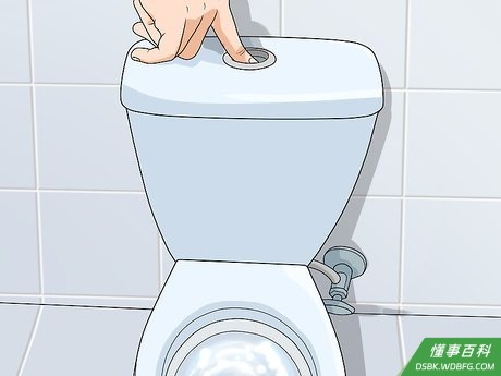 Step 3 如果可以的话，冲一下马桶，把水箱里的水排空。