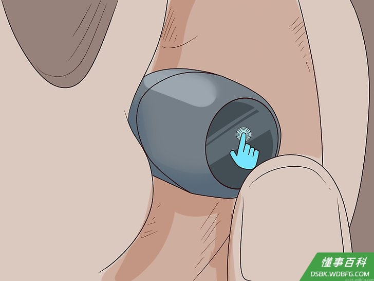 Step 3 如果没有遥控器，可以轻按耳机侧面的按钮。