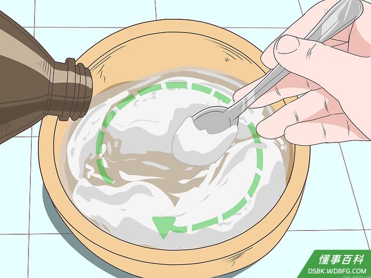 Step 2 配置小苏打和双氧水的混合溶液。