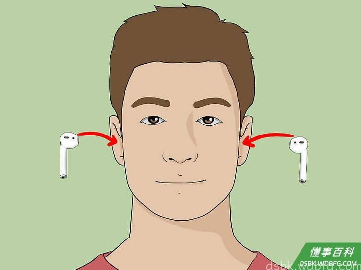 Step 2 戴上AirPods。