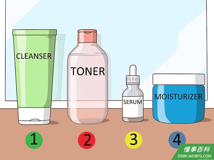 Step 5 和往常一样清洁和调理面部。
