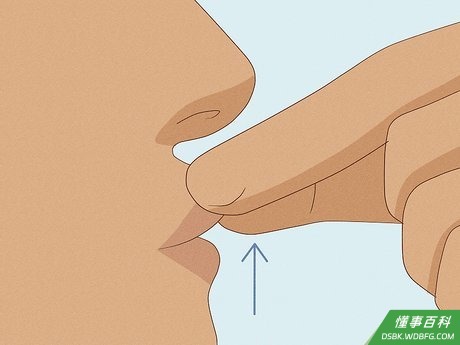 Step 2 擤鼻子。