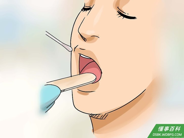 Step 2 如果你还出现喉咙受感染的迹象，请接受咽拭子检测。