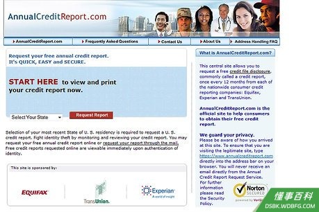 Step 1 方便起见，在线申请你的信用报告。