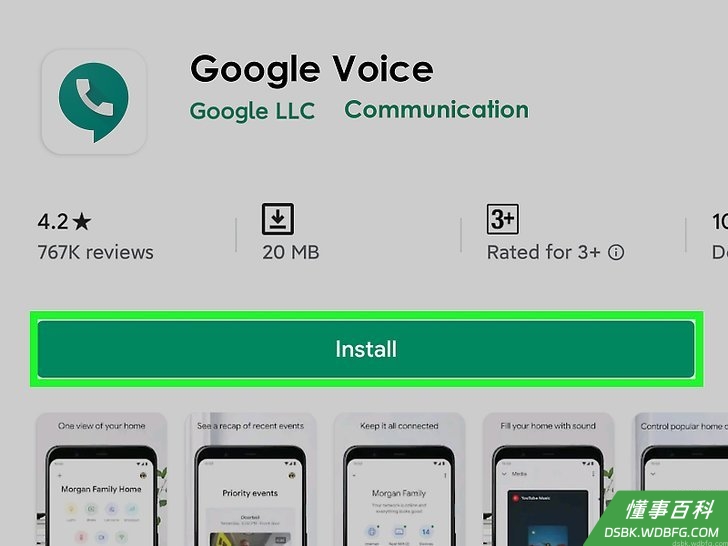 Step 1 在手机或平板电脑上安装Google Voice。